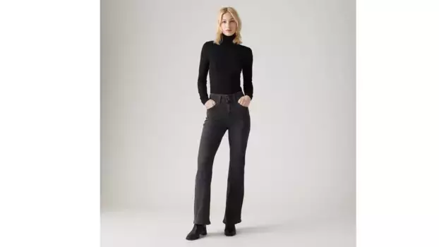 Расклешенные женские джинсы в стиле ретро 726 с высокой посадкой Levi's, черный