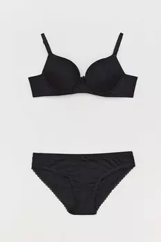 Расклешенный бюстгальтер с мягкими чашечками Fullamoda, черный