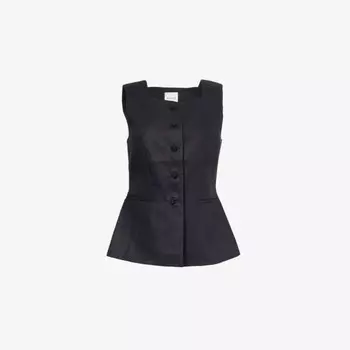 Расклешенный льняной жилет Rio Posse, черный