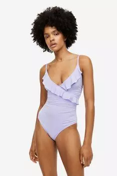Расклешенный скульптурный купальник H&M