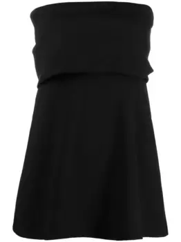 Расклешенный топ без бретелей TOTEME, черный