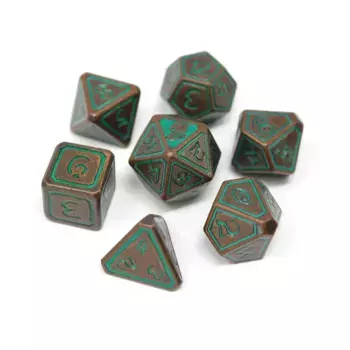 Раскопанный поли-набор — шалфей (7), Metal Poly Dice Sets (Die Hard Dice)