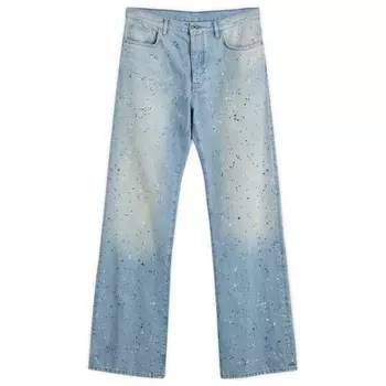 Раскрашенные джинсы свободного покроя Off-White, синий