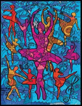 Раскраска Бархат, Балерины Painting Velvet