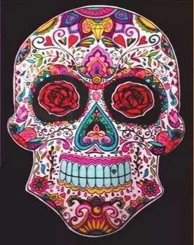 Раскраска Бархат, череп Painting Velvet