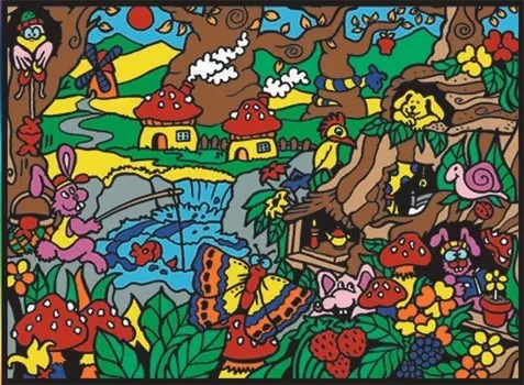 Раскраска Бархат, деревня Painting Velvet