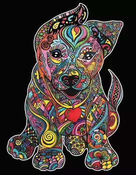 Раскраска Бархат, щенок Painting Velvet