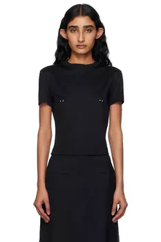 Распашонка с прорезями Mugler, черный