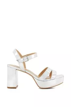 «Расплавленные» сандалии Dune London, серебро