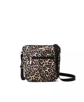 Расширяемая карманная сумка через плечо Baggallini, коричневый