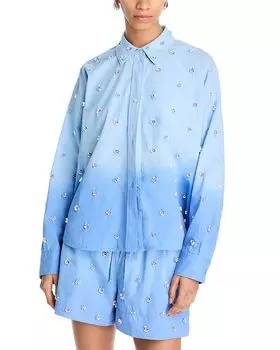 Расшитая блузка Essentiel Antwerp, синий