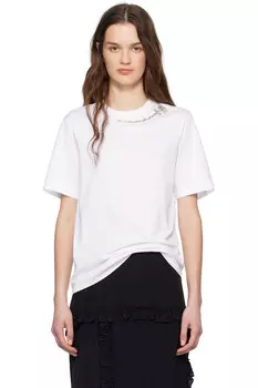 Расшитая цветами футболка Simone Rocha, мультиколор