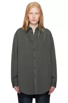 Расслабленная джинсовая рубашка Lemaire, синий