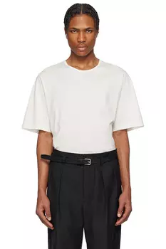 Расслабленная футболка Lemaire, цвет chalk