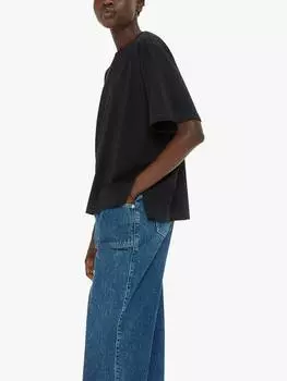 Расслабленная хлопчатобумажная футболка Whistles, черный