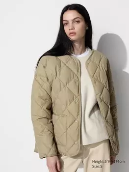Стеганная куртка puffertech Uniqlo, 32 бежевый