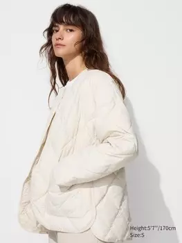 Расслабленная куртка puffertech Uniqlo, бежевый