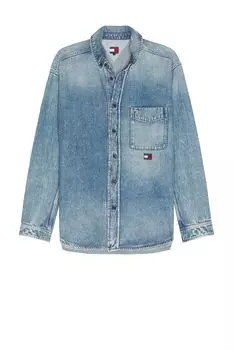 Расслабленная рубашка Tommy Jeans, denim medium