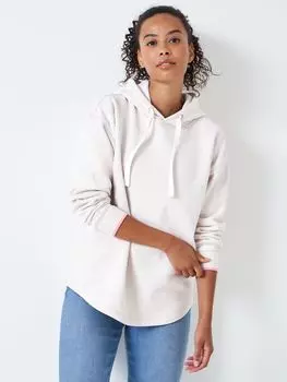 Расслабленная толстовка с капюшоном Crew Clothing, слоновая кость