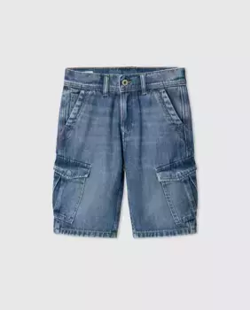 Расслабленные шорты для мальчиков Cargo Jr Pepe Jeans, синий индиго