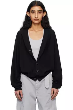 Расслабленный витой кардиган Lemaire, черный