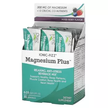 Расслабляющая антистрессовая смесь для напитков Pure Essence Magnesium Plus, ягоднй