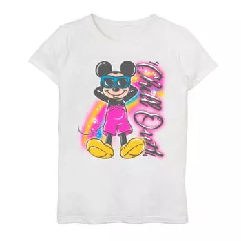 Расслабляющая футболка с изображением Микки Мауса и друзей Disney для девочек 7–16 лет с изображением Микки и аэрографа Disney