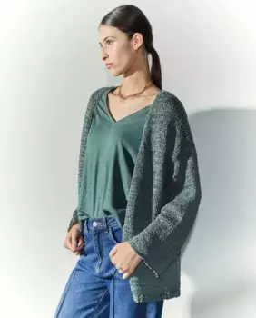 Расстегнутая женская куртка Tintoretto, зеленый