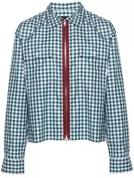 RASSVET клетчатая рубашка на молнии, зеленый