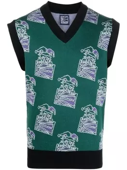 RASSVET топ вязки интарсия с принтом, зеленый