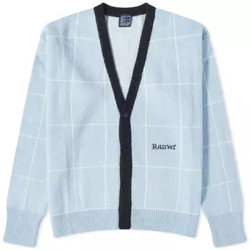 Рассвет Кардиган из мохера, синий