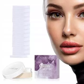 Рассыпчатая пудра для лица + 25 латексных спонжей для макияжа Claresa Glow Super Pow(d)er!