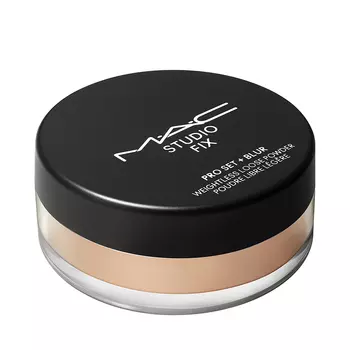 Рассыпчатая пудра studio fix pro set + blur weightless loose powder Mac, цвет medium, вес 6.5 гр.