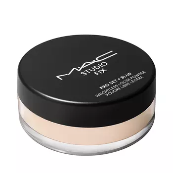 Рассыпчатая пудра studio fix pro set + blur weightless loose powder Mac, цвет light, вес 6.5 гр.