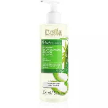 Растительная эссенция очищающая эмульсия для лица и глаз кремообразное средство для снятия макияжа подходит для веганов натуральные ингредиенты экстракт алоэ для любого типа кожи очищает освежает успокаивает 200 мл Delia Cosmetics
