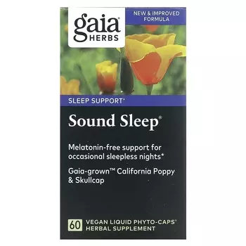 Растительная добавка Gaia Herbs Sound Sleep, 60 жидких фитокапсул