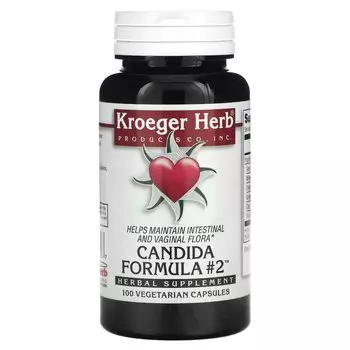 Растительная добавка Kroeger Herb Co Candida Formula 2, 100 капсул
