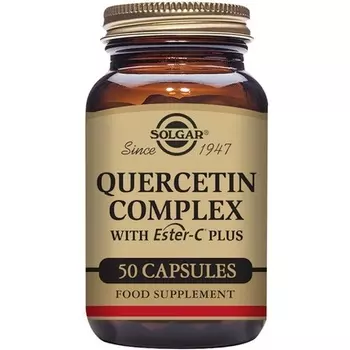 Растительные капсулы с комплексом кверцетина — поддерживают иммунитет и защищают от окислительного стресса — с эфиром витамина С и бромелайном — веганские и без глютена, Solgar