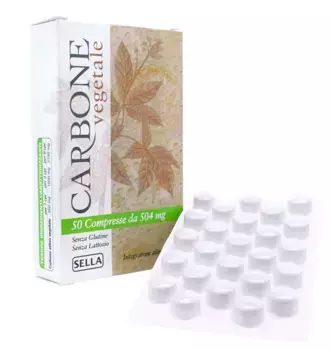 Растительный уголь 50 таблеток Sella