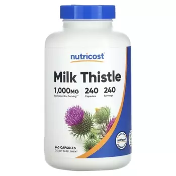 Расторопша Nutricost 1000 мг, 240 капсул