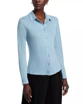 Растягивающаяся рубашка Majestic Filatures, синий