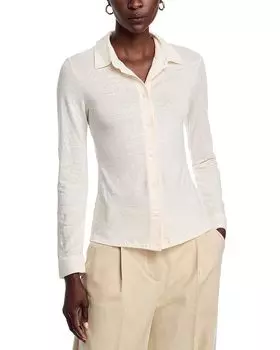 Растягивающаяся рубашка Majestic Filatures, слоновая кость/кремовый