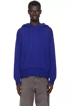 Растрепанный худи Marni, цвет bluette