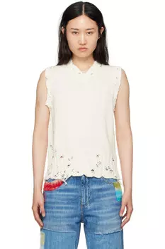 Растрепанный жилет Marni, белый