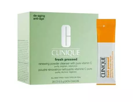Растворимый очищающий порошок для лица, 28x0,5 г Clinique, Fresh Pressed