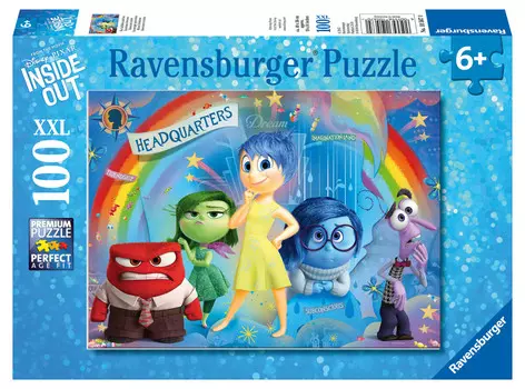 Ravensburger, 2D пазл для детей, Inside Out, 100 деталей
