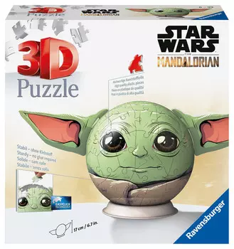 Ravensburger, 3D пазл Star Wars Grogu Sphere, 77 шт.