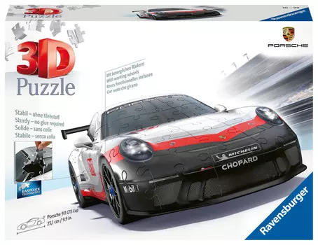 Ravensburger, пазл, 3D автомобили Porsche GT3 Cup, 108 шт.