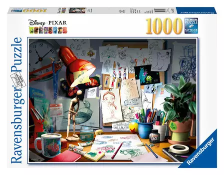 Ravensburger, пазл, Disney, Рабочий стол художника, 1000 шт.