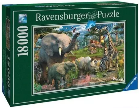 Ravensburger, пазл, Penfound у водопоя, 18000 шт.